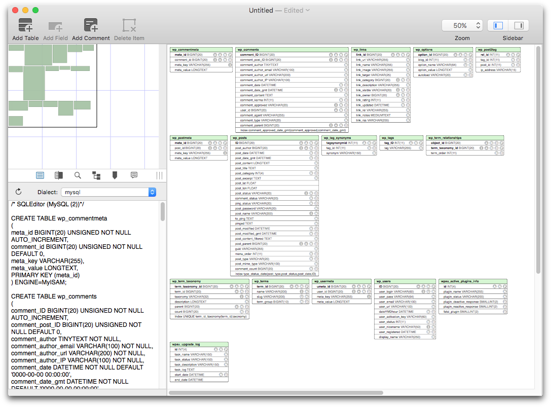 SQLEditor 3.6.2 Mac 破解版 - 优秀的SQL数据库设计工具