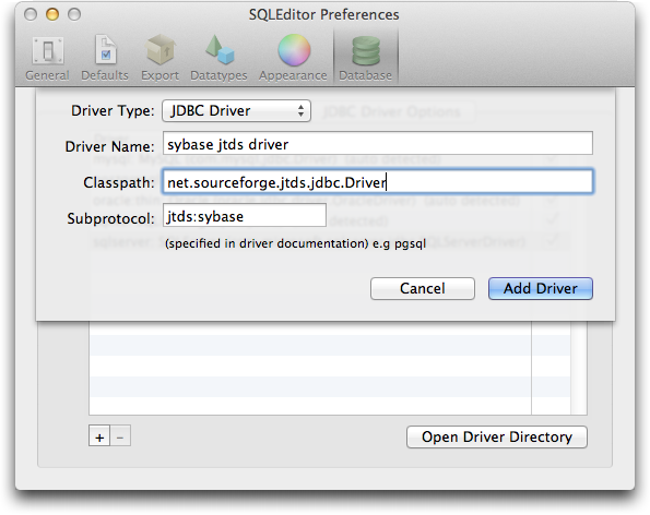 cannot load jdbc driver class net sourceforge jtds jdbc driver
