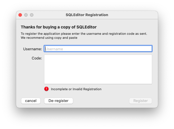 RegisterWindow screenshot